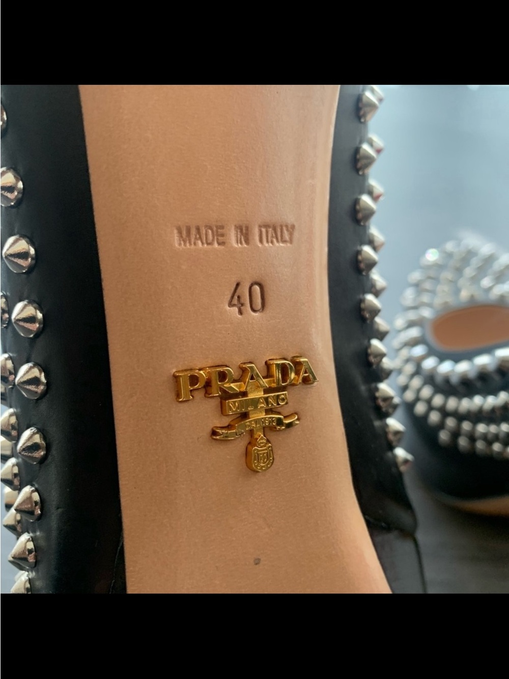 Prada Studded Platform Heels - Picture 2 of 4